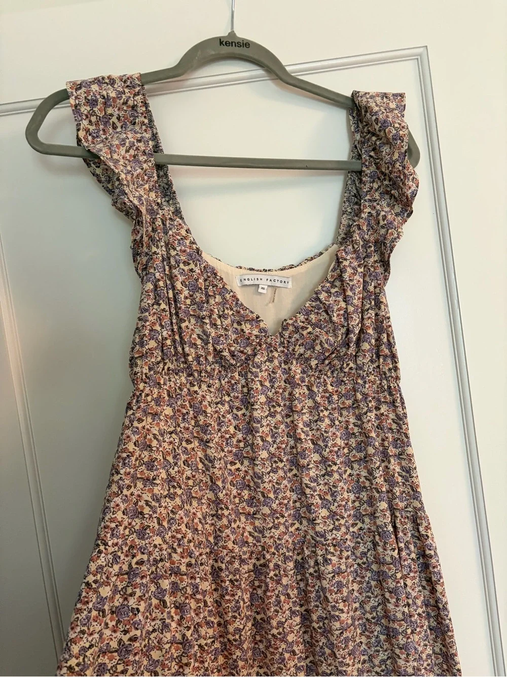 English Factory Floral Ruffle Sleeve Maxi Dress - Lavender- excellent condition - Picture 5 of 6